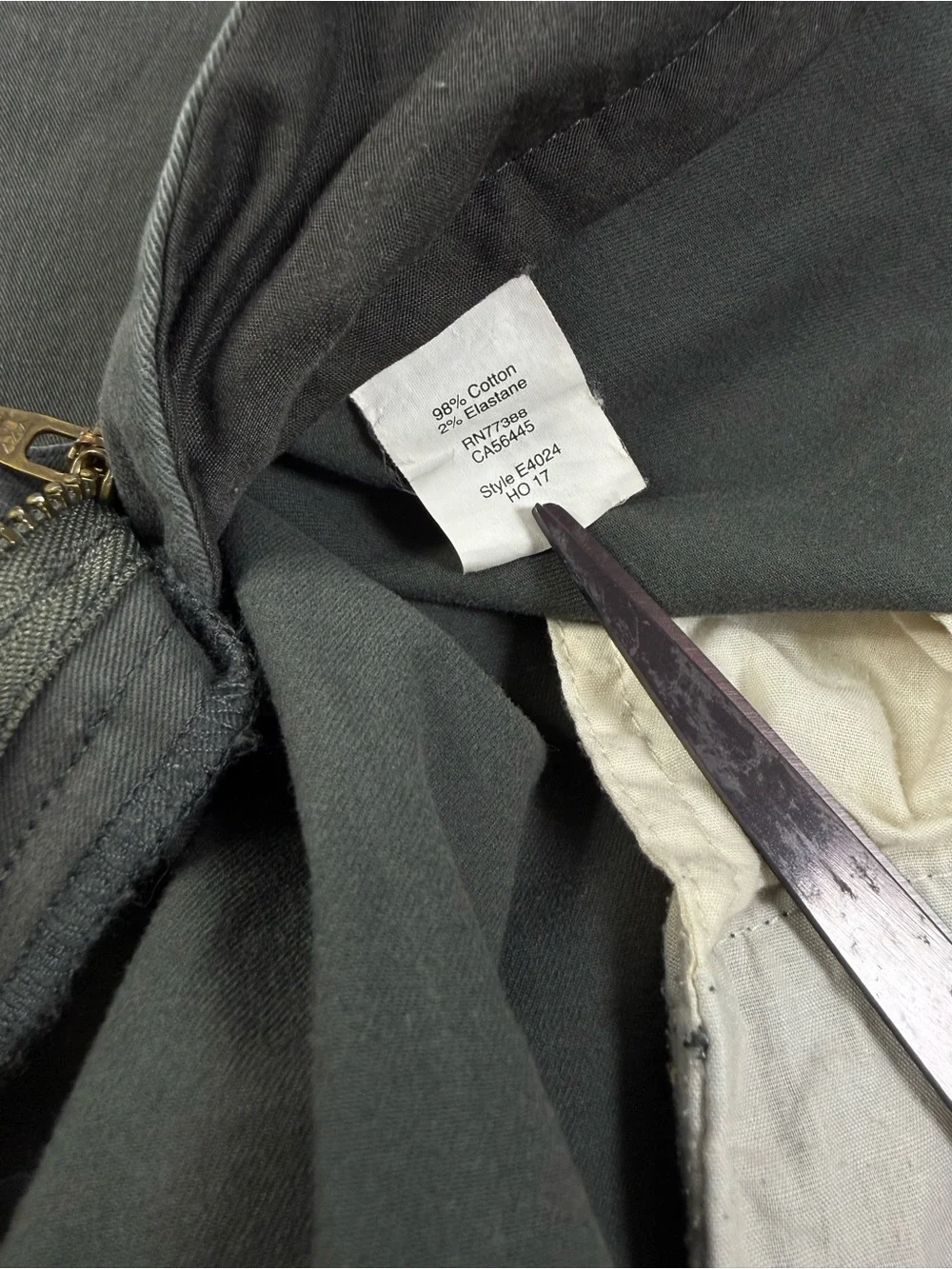 J.Crew Driggs Fit Chino Pants Olive Gray Tag 31x32 (31x30 fit) Men’s Flex